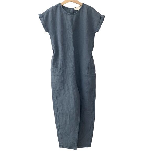 Treasure & Bond Muslin Cotton Jumpsuit - Blue - Medium 8/10 - Picture 1 of 8